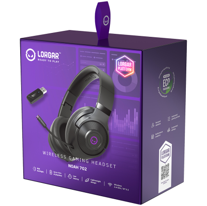 LORGAR Noah 702, Wireless Gaming Headset, black