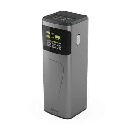 HAMA Външна батерия “High Power”, 65 W, 20000 mAh, 2x USB-C, USB-A, Fast Charging