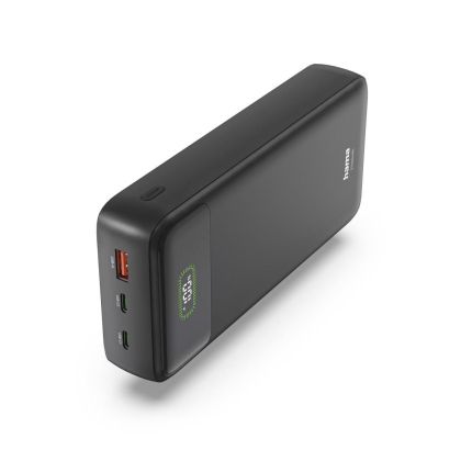 HAMA Външна батерия "PD27-W65", 27000 mAh, Изходи: 2xUSB-C, USB-A, Бързо зареждане