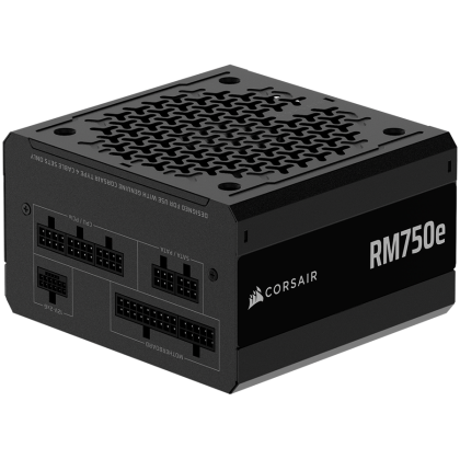 CORSAIR RM750e, 750 Watt, ATX 3.1, PCIe 5.1, Cybenetics GOLD Certified, Fully Modular