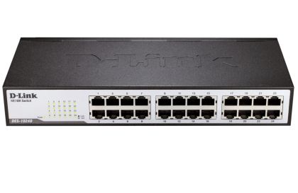 Мрежов суич D-Link 24x 100Mbps неуправляем (DES-1024D)