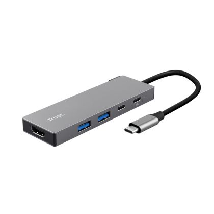 Мултипорт адаптер Trust Dalyx USB-C към HDMI 2x USB-A 2x USB-C PD 100W (26062)
