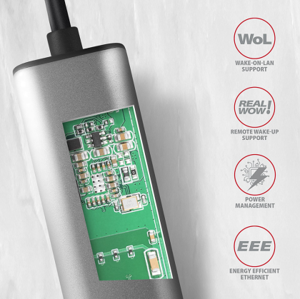 Адаптер USB-C към RJ-45 Axagon USB-C към RJ-45 2.5Gbps (ADE-25RC)