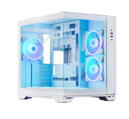 Компютърна кутия Chieftec Visio Mid Tower ATX стъкло 6x ARGB бяла (GM-30W-TG-OP)