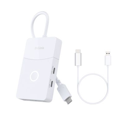 USB хъб D-Link 5-in-1 USB-C Hub with Wireless HDMI