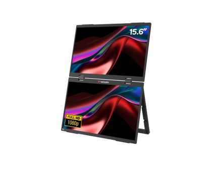 Портативен монитор Verbatim Essentials 2x 15.6" FHD IPS 60Hz (32403)