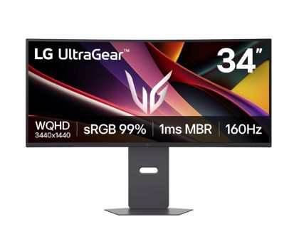 Геймърски монитор LG UltraGear 34" UWQHD VA 160Hz Curved (34G600A-B)