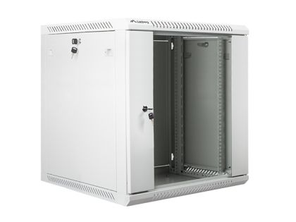Комуникационен шкаф Lanberg rack cabinet 19" wall-mount 12U / 600x600 for self-assembly (flat pack), grey