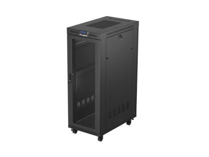 Комуникационен шкаф Lanberg rack cabinet 19" free-standing 32U/600X1000 (FLAT PACK) with mesh door LCD black