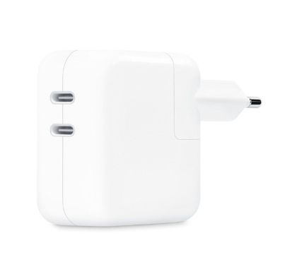 Захранващ адаптер Apple 35W 2xUSB-C (MW2K3ZM/A)