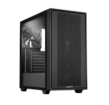 Компютърна кутия Chieftec Night Hunter Mid Tower E-ATX стъклен панел (GS-03B-BLK-OP)