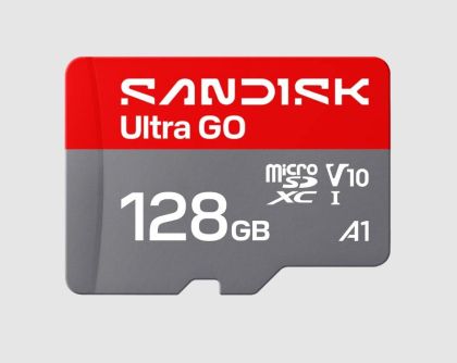 Карта памет SANDISK Ultra GO microSDXC, 128GB, A1, UHS-I, 190MB/s,