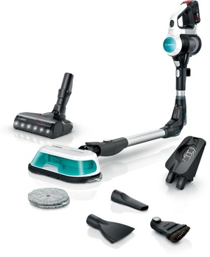 Прахосмукачка Bosch BCS71HYG2, Cordless Handstick Vacuum Cleaner, Unlimited 7, ProHygienic Aqua, 2in1 for wet & dry cleaning, White