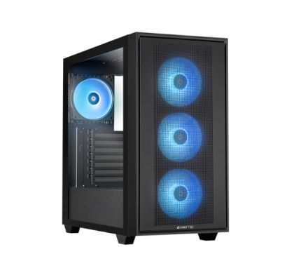 Компютърна кутия Chieftec Hunter 3 Mid Tower E-ATX стъклен панел ARGB (GS-03B-OP)