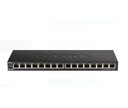 Комутатор D-Link 16-Port 10/100/1000Mbps Unmanaged Gigabit Ethernet Switch