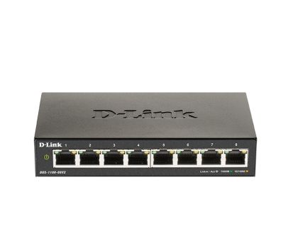 Управляем суич D-Link DGS-1100 8x 1GbE L2 управляем Fanless (DGS-1100-08V2)