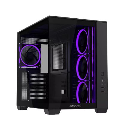 Кутия ASUS A32 PLUS Tempered Glass + 4 ARGB Вентилатора - Black