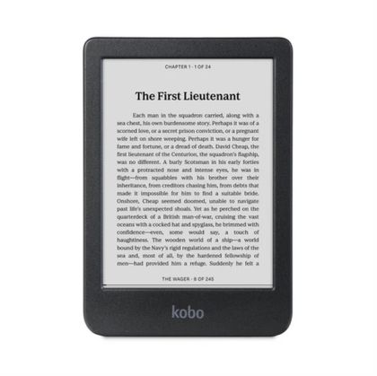 Електронен четец Kobo Clara BW 6" 16GB подсветка IPX8 (N365-KU-BK-K-EP)