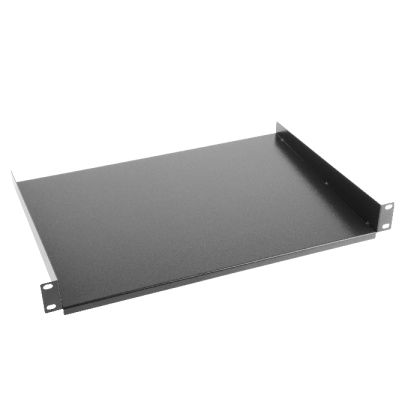 Аксесоар Lanberg 19" fixed shelf 1U / 483x315mm, max load capacity up to 25 kg, black