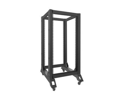 Комуникационен шкаф Lanberg open rack 19" 22U 600x800, black