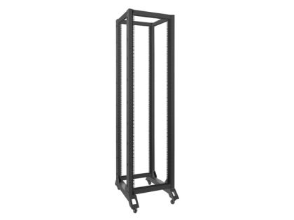 Комуникационен шкаф Lanberg open rack 19" 42U  600x800, black
