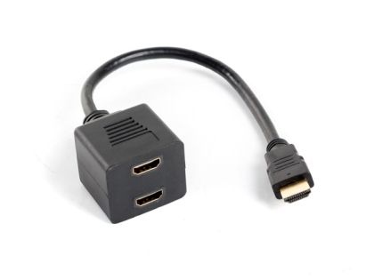 Адаптер HDMI към 2x HDMI Lanberg HDMI към 2x HDMI 1080p 20cm (AD-0019-BK)