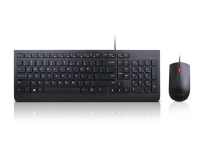 Комплект клавиатура и мишка Lenovo Essential USB Жичен Черен Българска подредба (4X31R64406)