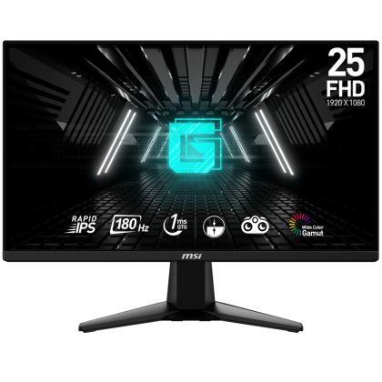 Геймърски монитор MSI G 24.5" Full HD Rapid IPS 180Hz (9S6-3BC01M-030)