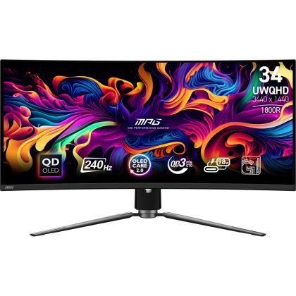 Геймърски монитор MSI MPG 34" UWQHD QD-OLED 240Hz (9S6-3DD04T-035)