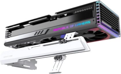 Държач за видео карта EZDIY-FAB 174-280mm Регулируем Алуминиев Бял (YIHPI341-3)