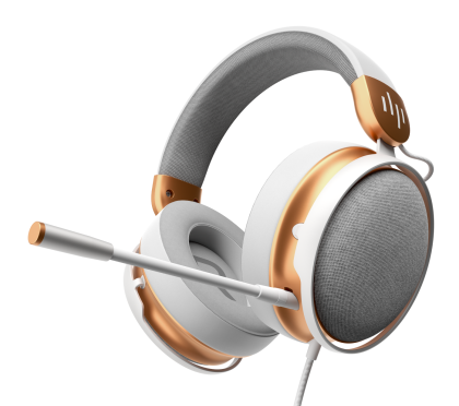 Gaming Headphones Dark Project Sono Wired - White/Gold
