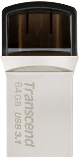 USB флаш памет Transcend JetFlash 890 64GB USB 3.1 Type-C Type-A (TS64GJF890S)