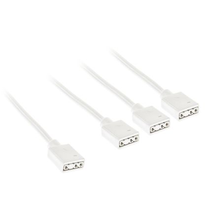 ARGB сплитер кабел Kolink 1 към 3 3-pin 5V 30cm Бял (ZUAD-1628)