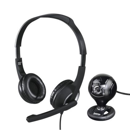 Слушалки с микрофон Hama HS-P150 3.5 мм кабел 2m (139998)
