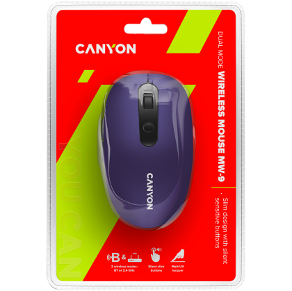 Безжична мишка Canyon MW-9 1600DPI Bluetooth 2.4GHz (CNS-CMSW09V)