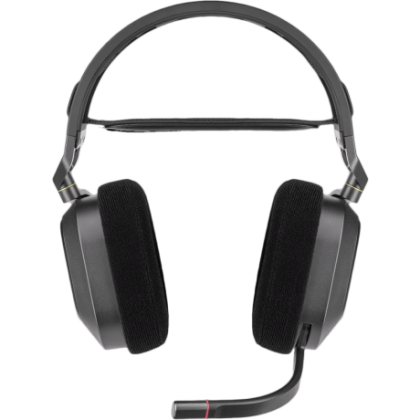 Геймърски слушалки с микрофон Corsair HS80 RGB Carbon безжични PC/PS5/PS4