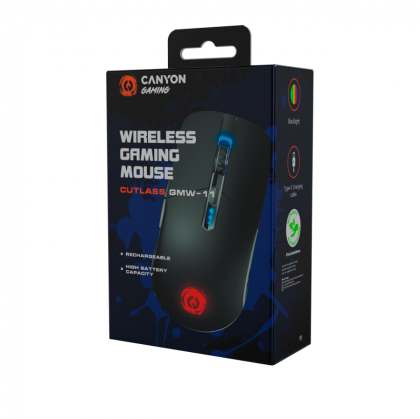 CANYON Gaming Mouse CUTLASS max DPI 2400 RGB Wireless Black