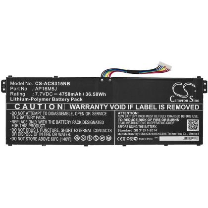 Батерия за лаптоп Cameron Sino за Acer Aspire 3 A315 3280mAh 7.7V (CS-ACS315NB)