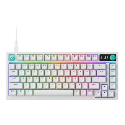 Геймърска механична клавиатура Logitech G316 X 75 - Hot-Swappable Tactile Switch - Бял