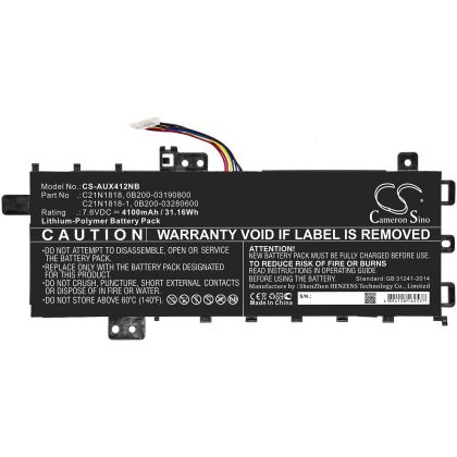 Батерия за лаптоп  ASUS VivoBook 14 X409UA-BV050T, VivoBook 15 F1500EA-BQ2362, C21N1818 LiPo 7.6V 4100mAh CAMERON SINO