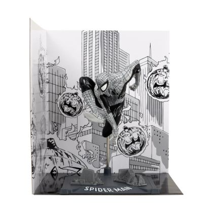 Фигурка FMarvel Spider-Man (Line Art) 1:10th Scale Collectible with Scene (Spider-Man #6) Gold Label