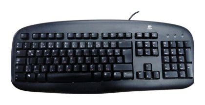 Реновирана клавиатура Logitech Deluxe Keyboard с БДС PS/2 Black