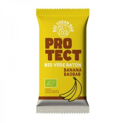 Diet Food Био веган бар Protect с банан и баобаб 35 г