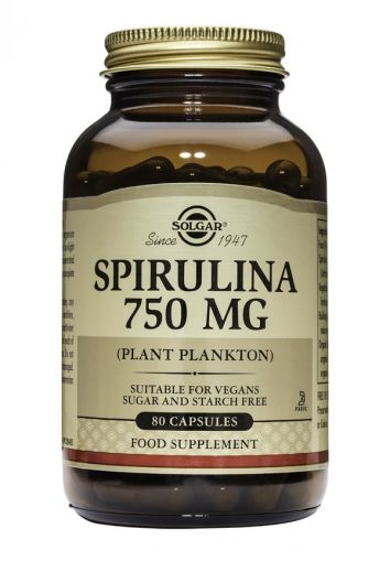 Solgar Spirulina 750 mg 80 капсули