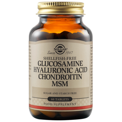 Solgar Glucosamine, Hyaluronic Acid, Chondroitin & MSM 60 таблетки