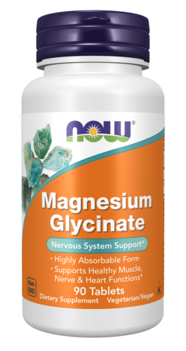 Now Foods Magnesium Glycinate 90 Tablets