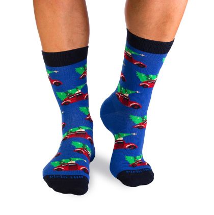Коледни Памучни чорапи с Кола – мъжки