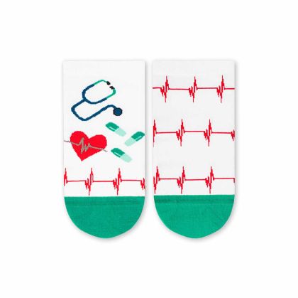Arty Socks къси чорапи с Лекар - Бял