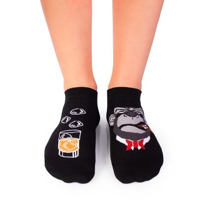 Arty Socks къси чорапи с Дон Маймуне - Черен