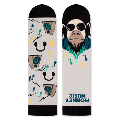 Arty Socks чорапи с Маймуна DJ - Бледосин